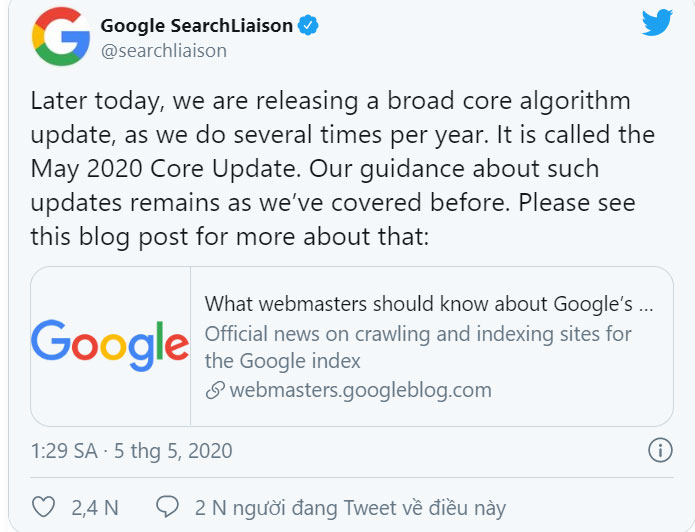 google-ra-mat-ban-cap-nhat-cot-loi-thang-12-nam-2020-1-1 thông báo core update tháng 5/2020