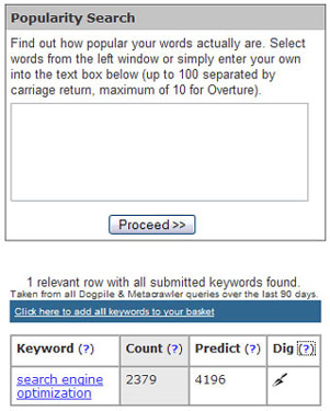 keyword13 từ khoá đó trong Popularity Search