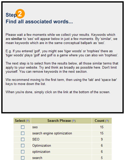 keyword15 Wordtracker Full Search 02