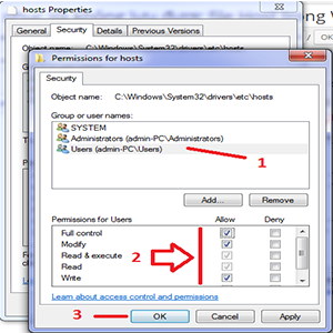 Cách lưu file host trên Windows