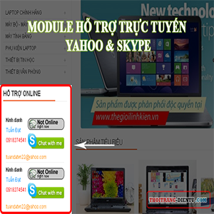 Module hỗ trợ online Yahoo & Skype