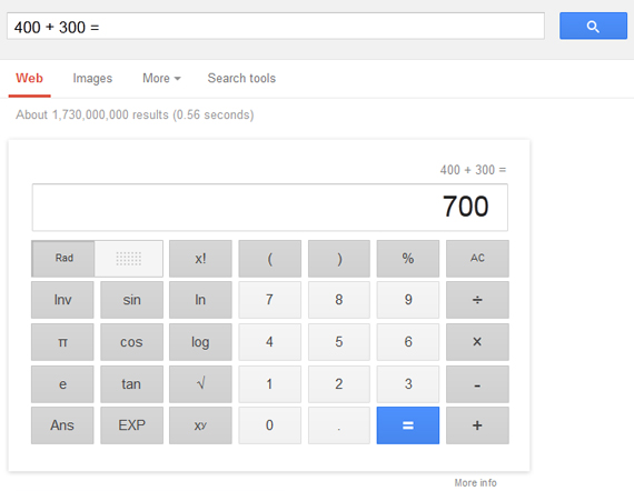 Tính năng làm toán của google Tính năng làm toán của google