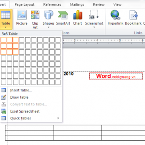Hướng dẫn kẻ bảng trong word 2013